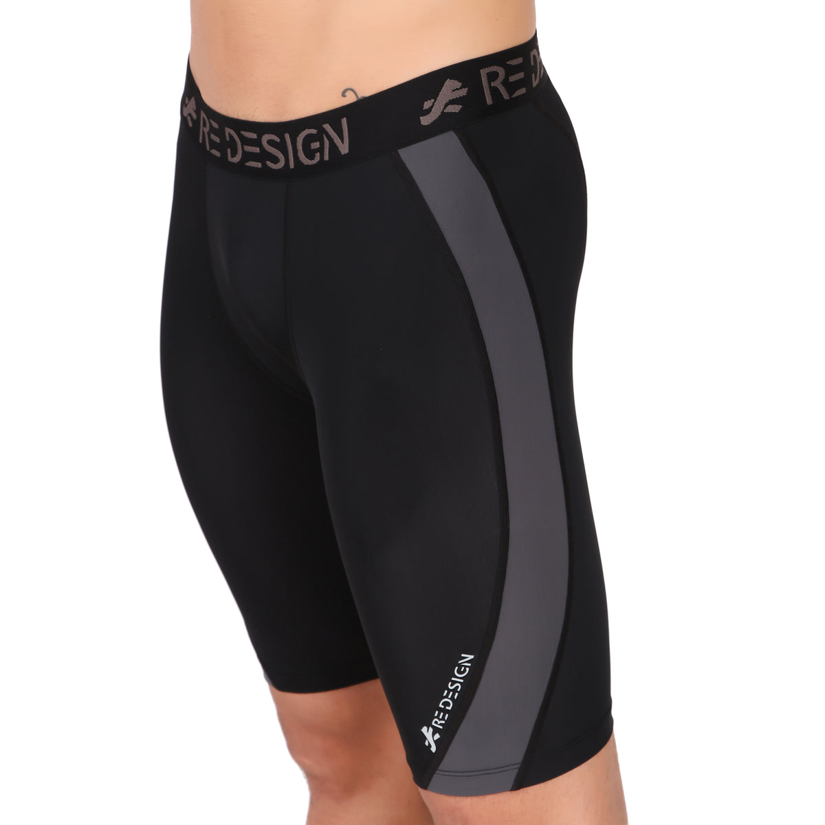 Nylon Compression Shorts and Half Tights For Men (Black) – ReDesign Sports
