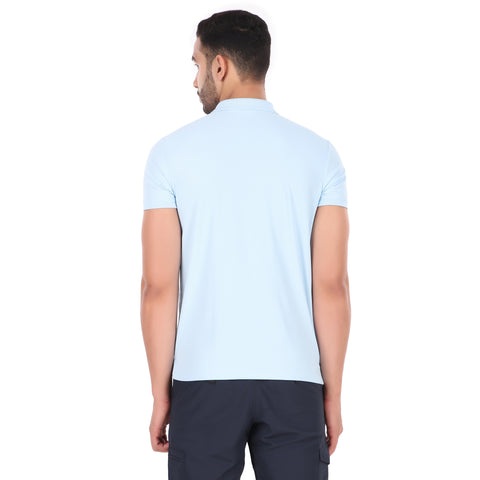 HC Quick Dry Polo Collar Tshirt For Men (Sky Blue)