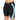 Nylon DC Curve Compression Shorts and Half Tights For Men (BLACK/AQUA)