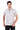 Performance Polo Zip Collar Tshirt For Men (White Geometry)