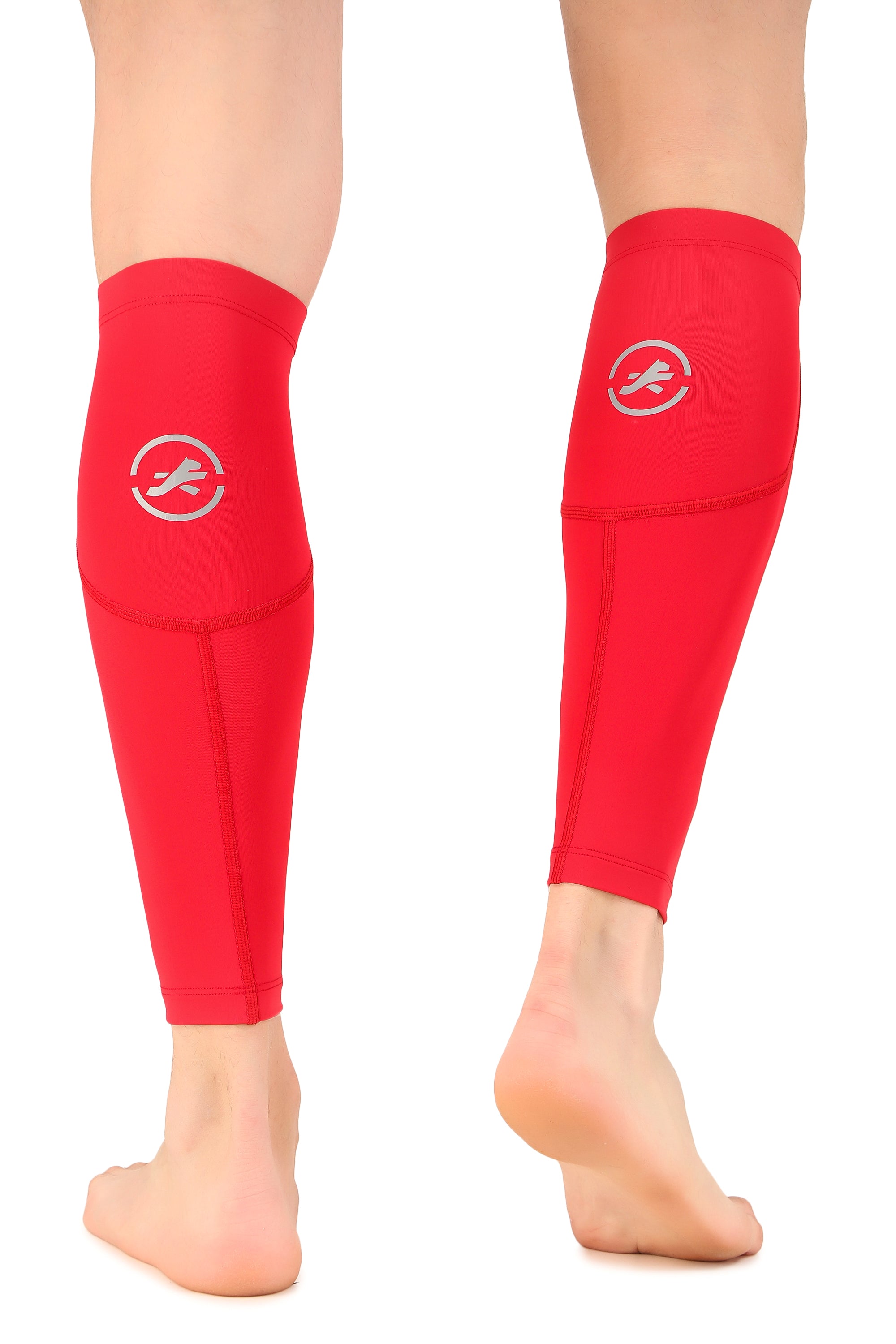 Nylon Compression Calf Sleeves (Red)