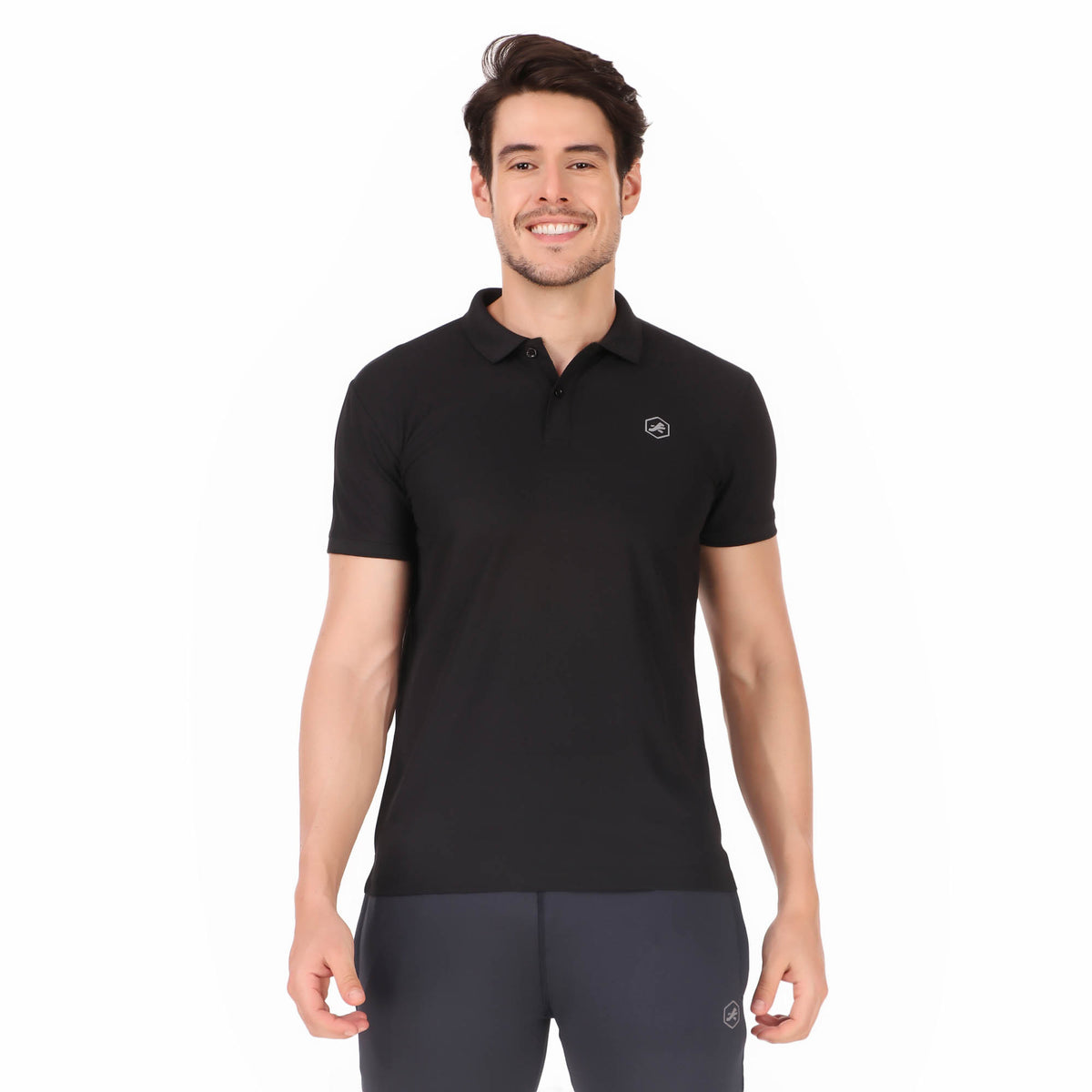 HC Quick Dry Polo Collar Tshirt For Men (Black)