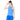Chic Back Cut Sleeveless Tshirt For Women (Blue)