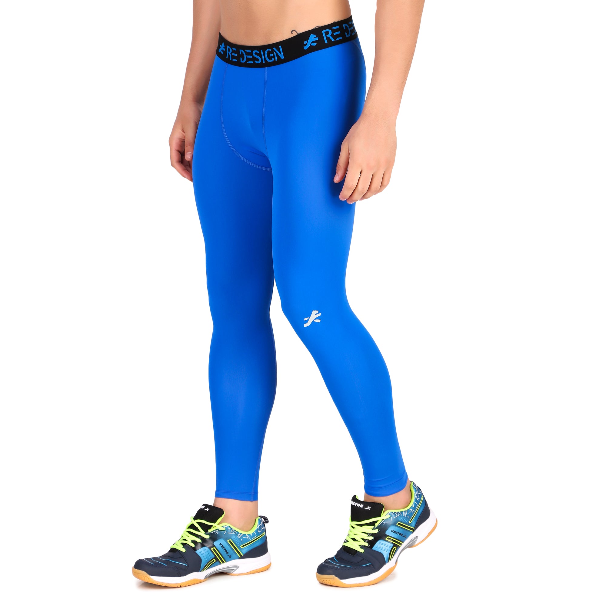 Nylon Compression Pant and Full Tights For Men (Royal Blue)