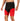 Men's DC Polyester Compression Shorts (Black/Red)