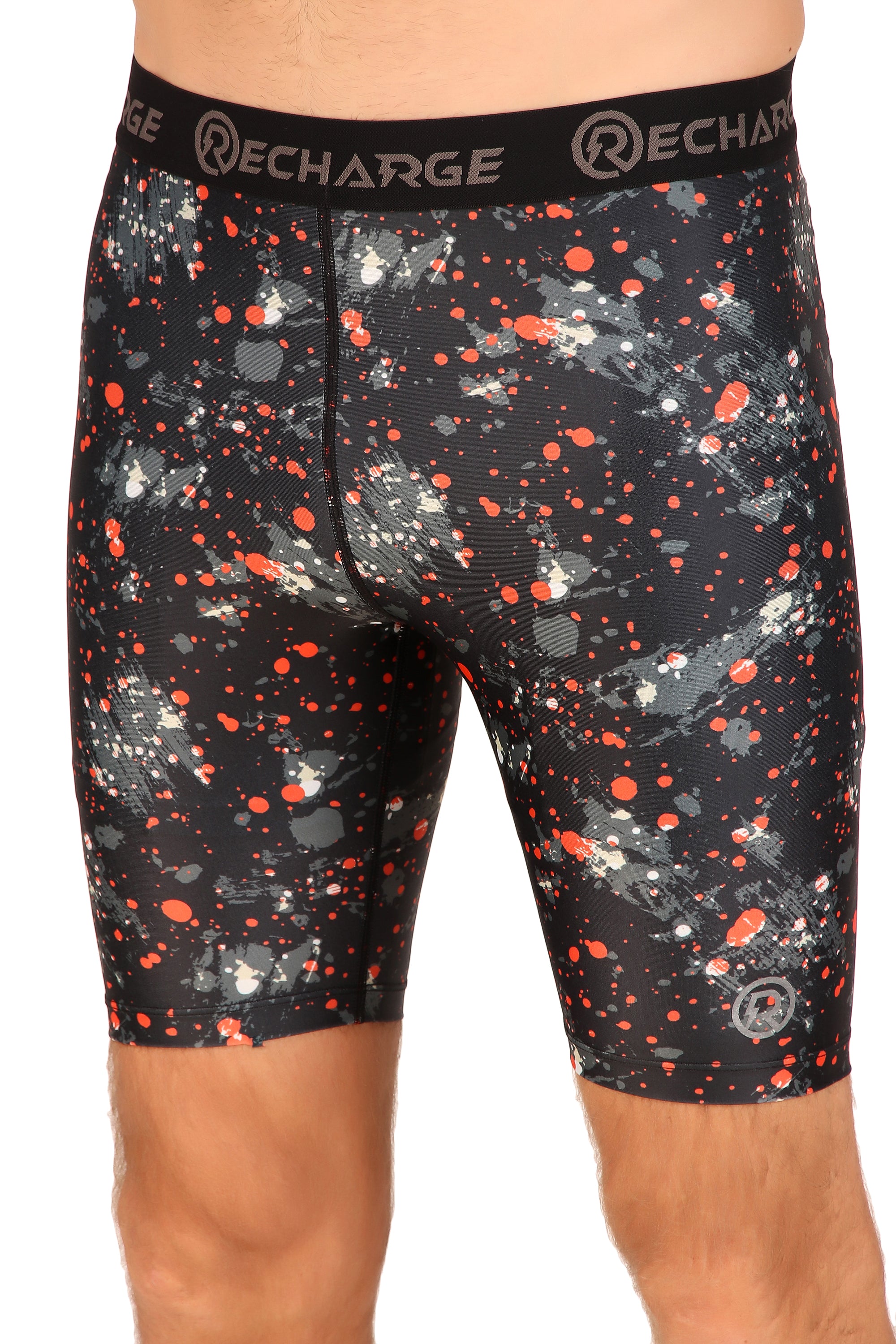 Men's Polyester Compression Shorts (Splash)