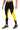 Nylon PB Series Compression Pant and Full Tights For Men (Black/Yellow)