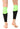 Polyester Compression Calf Sleeves (Black/Neon Green)