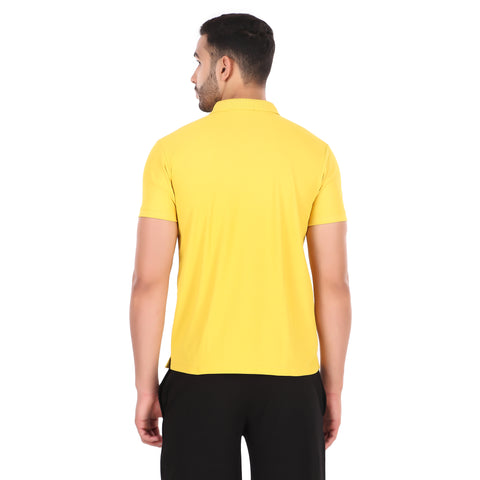 HC Quick Dry Polo Collar Tshirt For Men (Yellow)