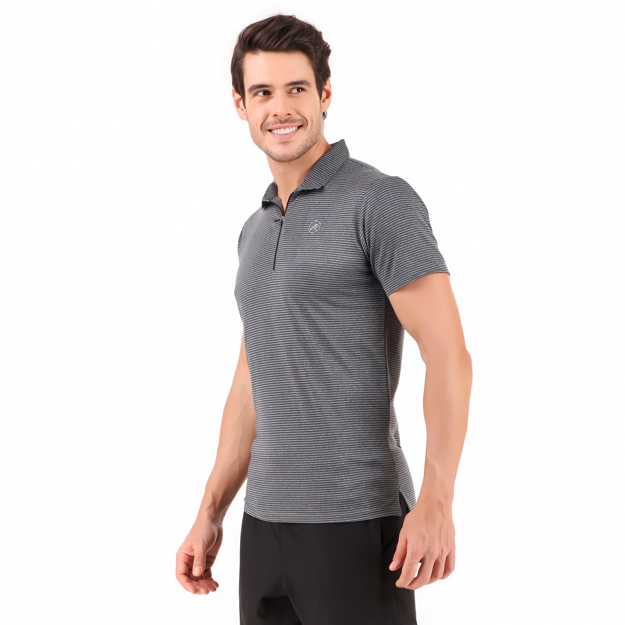 Performance Polo Collar Tshirt For Men (Anchor Grey)