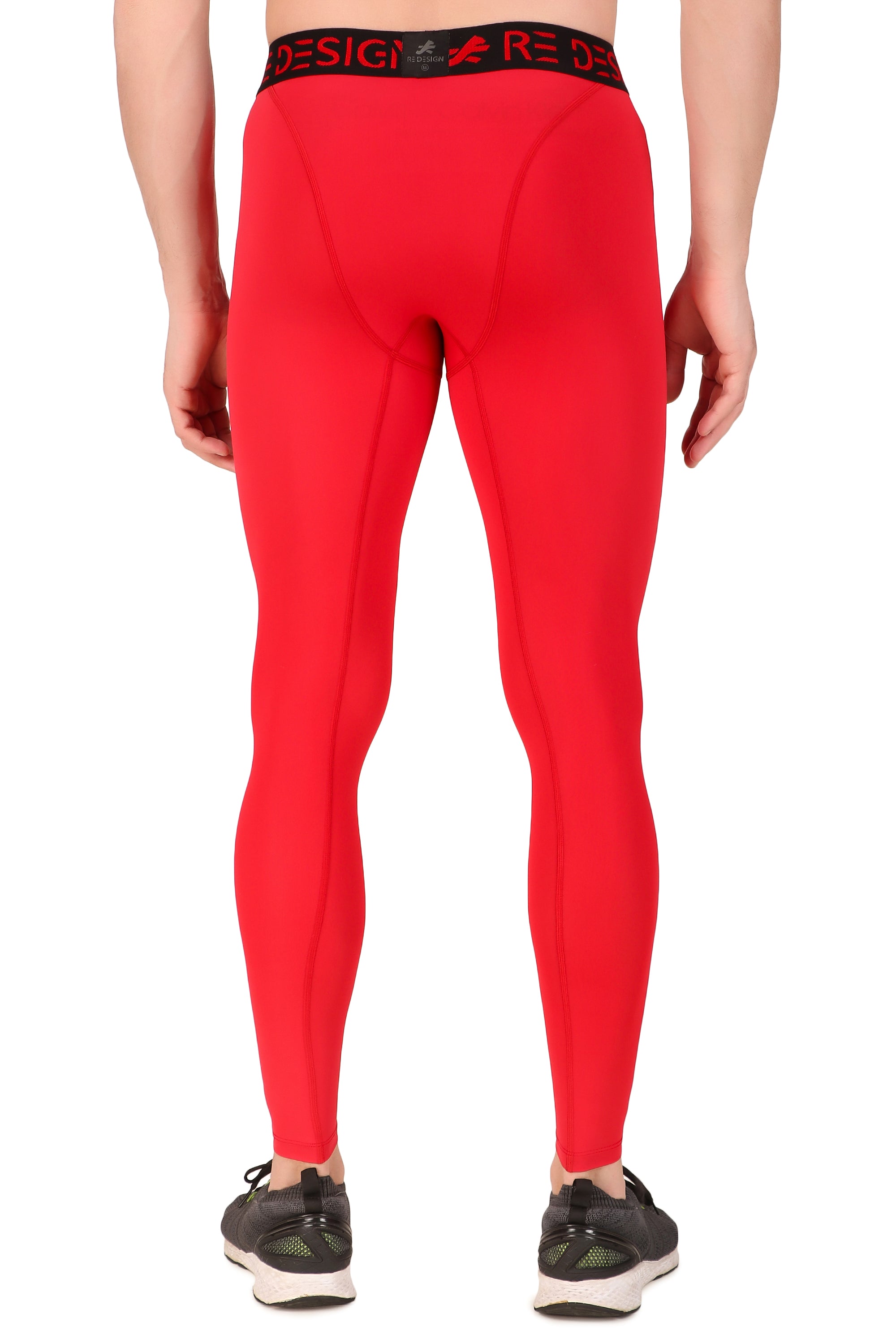 Nylon Compression Pant and Full Tights For Men (Red) – ReDesign Sports