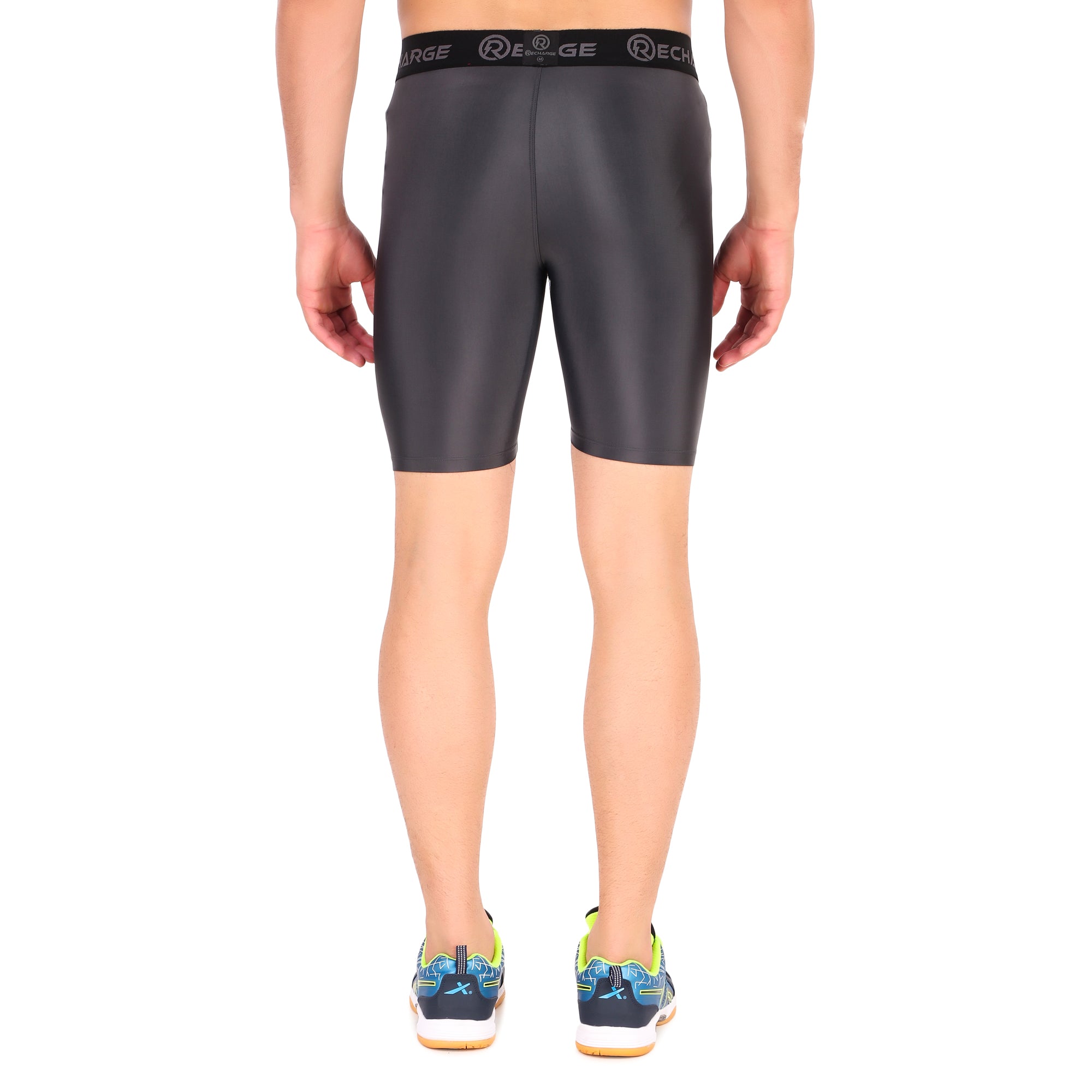 Recharge Polyester Compression Shorts (Dark Grey)
