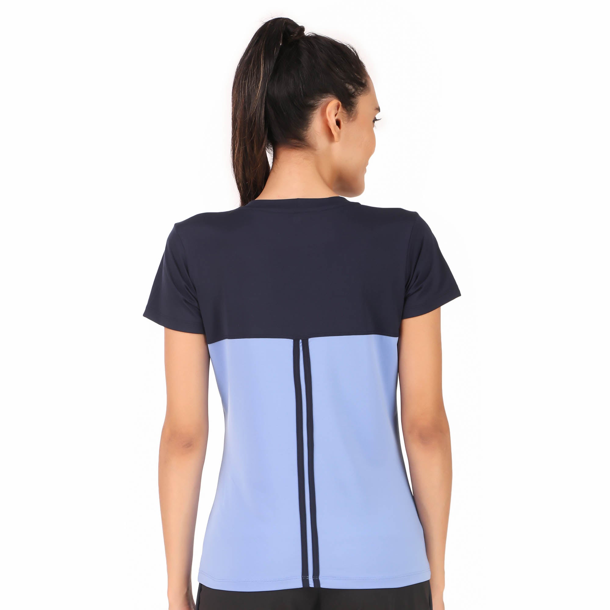 Performance Tshirt For Women Back Stripe (Blue)