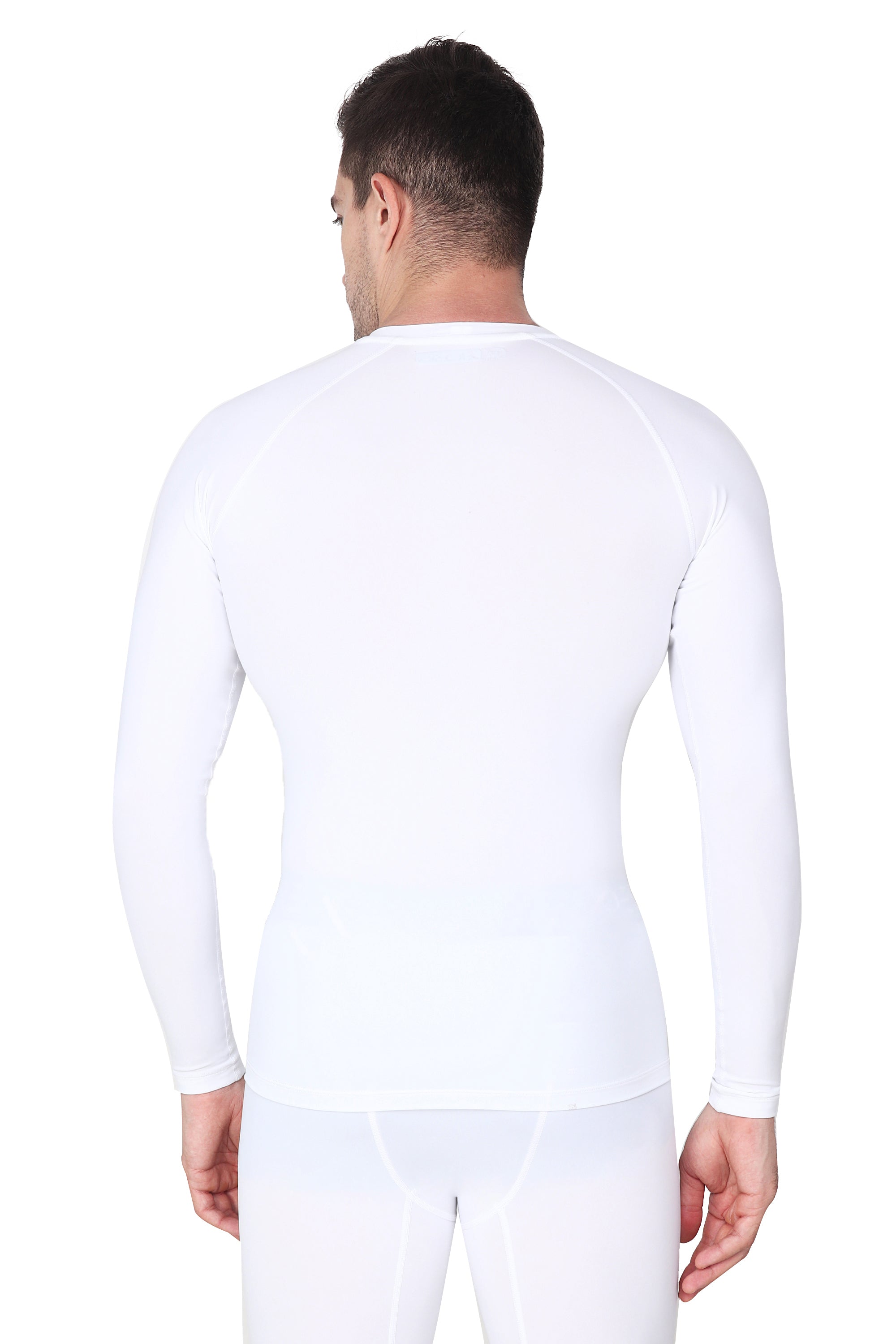 Nylon Compression Tshirt Full Sleeve Tights For Men (White) – ReDesign  Sports