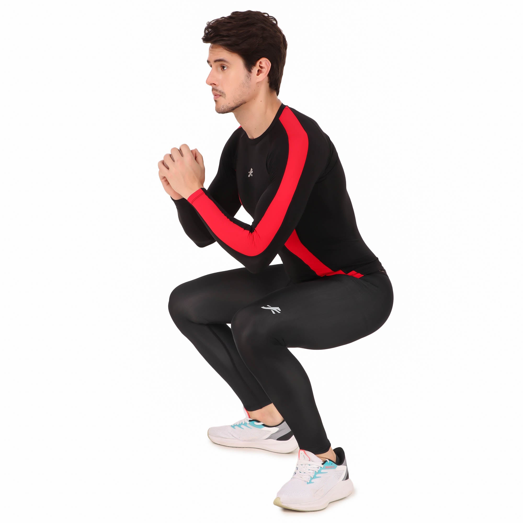 ReDesign Nylon Compression Top Full Sleeve (BLACK/RED)