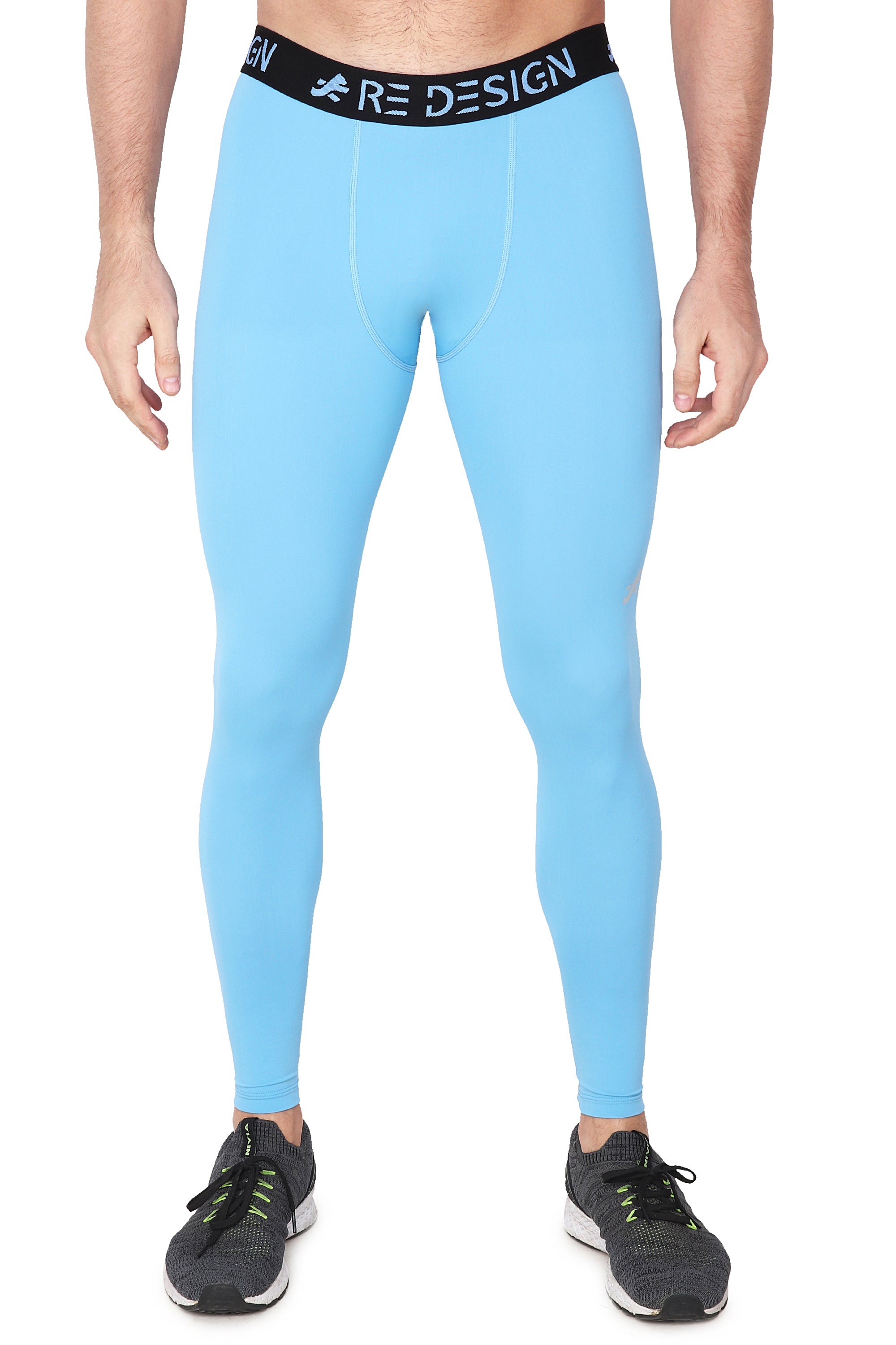 Nylon Compression Pant and Full Tights For Men (Sky Blue)