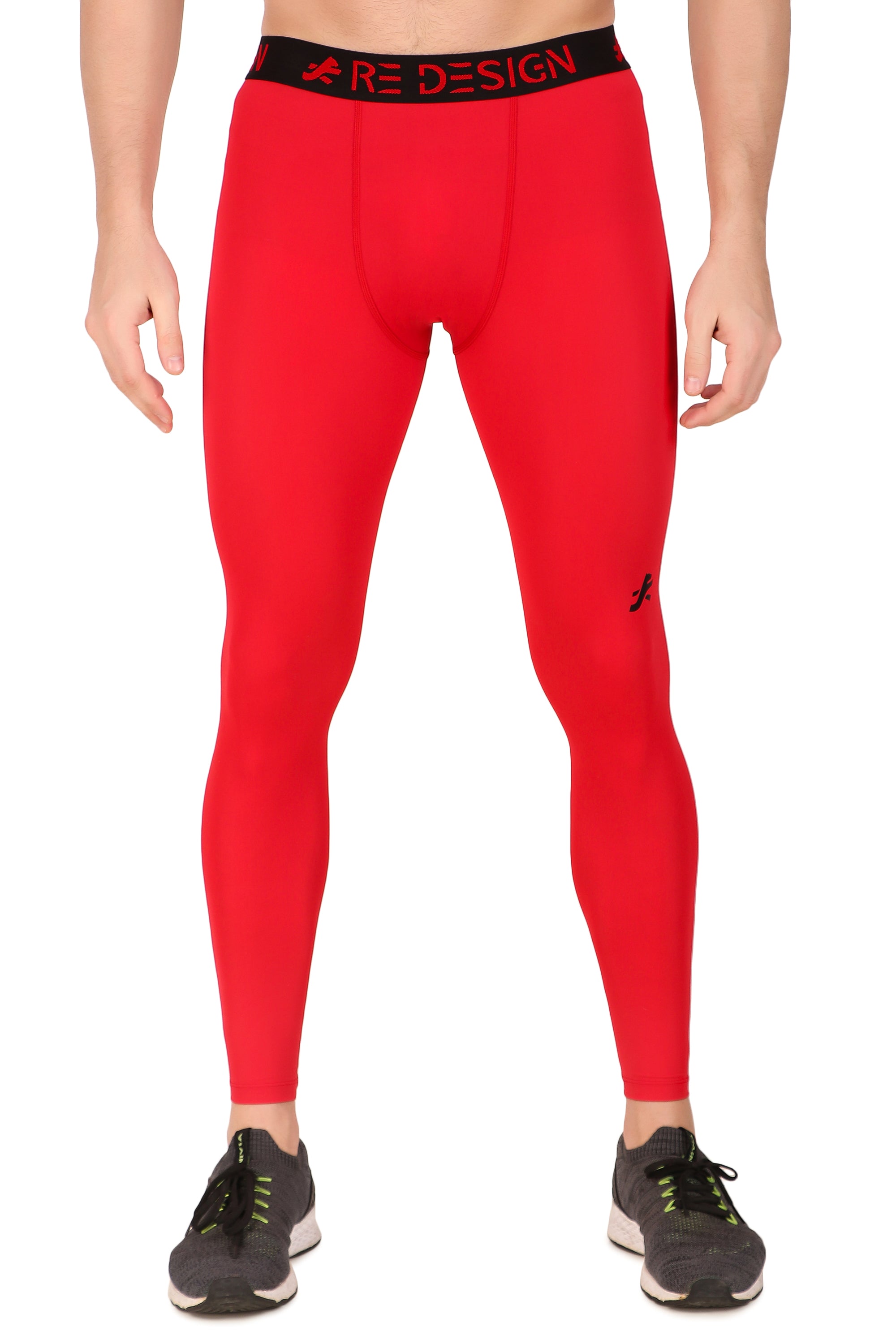 Nylon Compression Pant and Full Tights For Men (Red) – ReDesign Sports