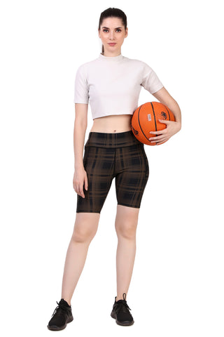 Nylon Compression Shorts For Women (Plade)