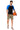 Nylon Compression Tshirt Half Sleeve Tights For Men (Black/Royal Blue)