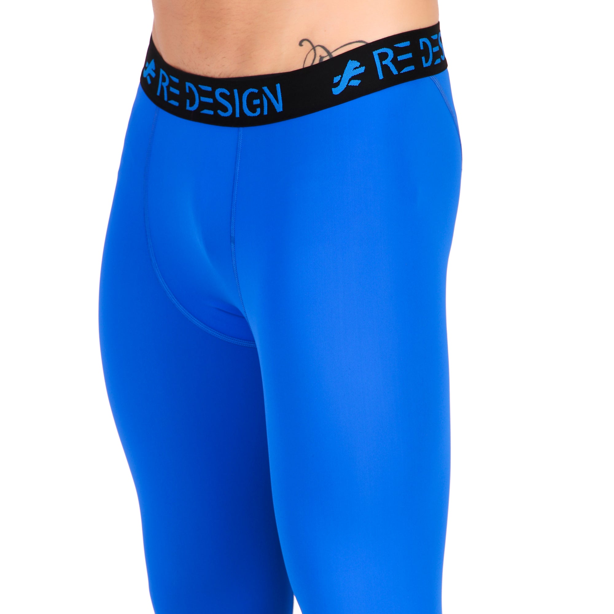 Nylon Compression Pant and Full Tights For Men (Royal Blue