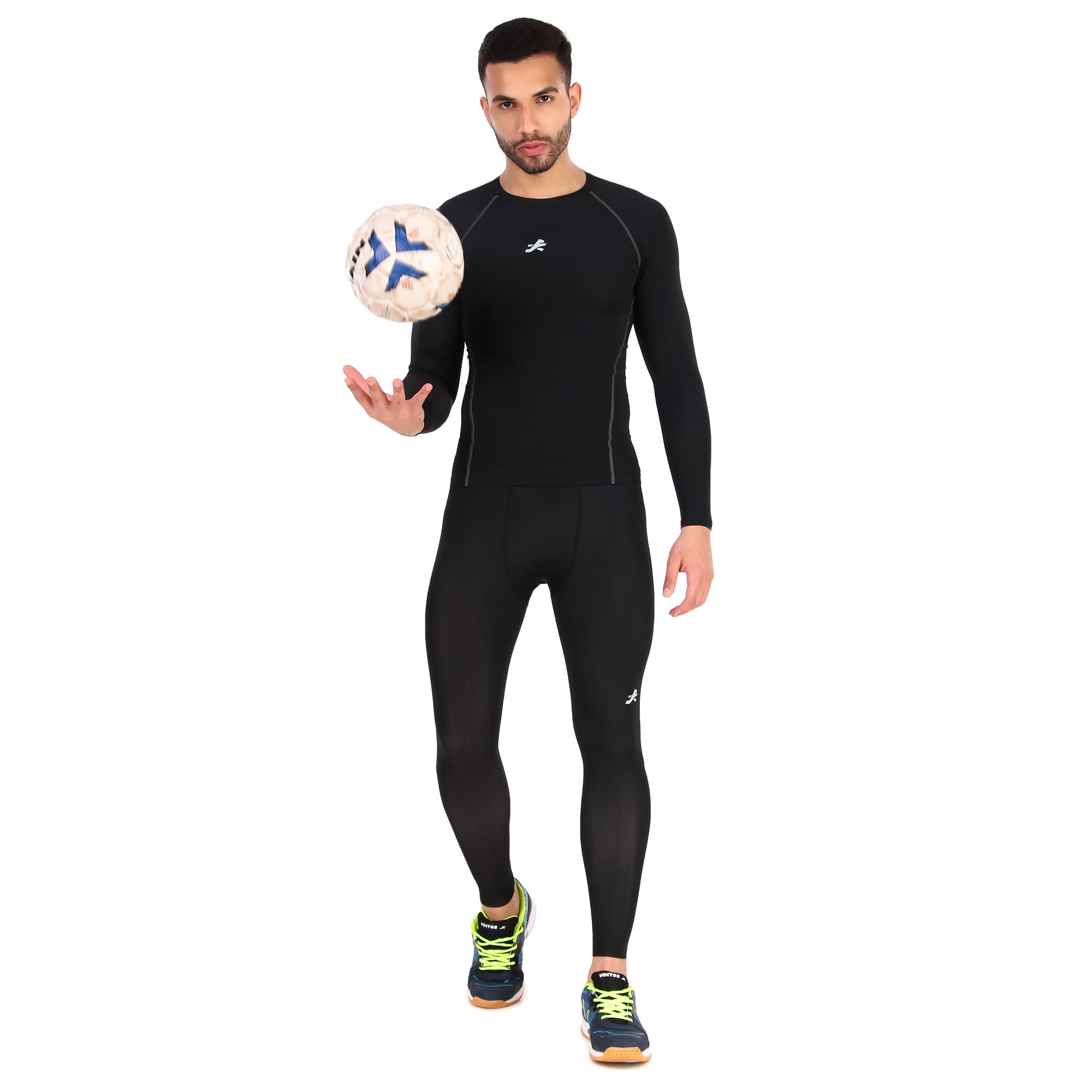Polyester Full Sleeves Black Compression Tights Men T shirt at Rs 285 in  New Delhi
