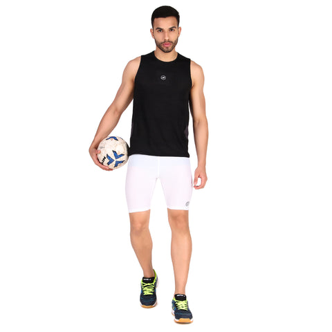 Recharge Polyester Compression Shorts (White)