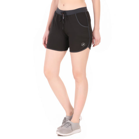 Gym & Running Shorts For Women (Black)