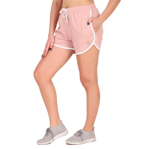 Cotton Leisure Shorts For Women (Pink)