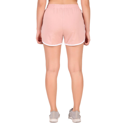 Cotton Leisure Shorts For Women (Pink)