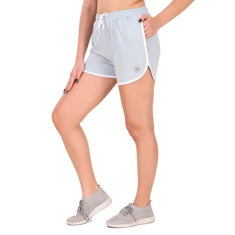 Cotton Leisure Shorts For Women (Sky)