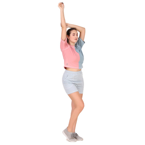 Cotton Lounge Shorts For Women (Sky)