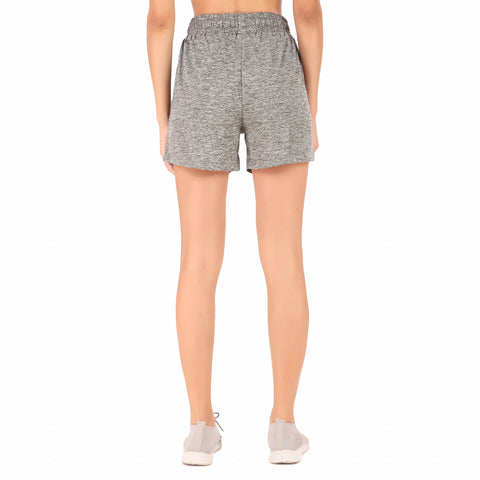 Activewear Shorts For Women (Iron Melange)