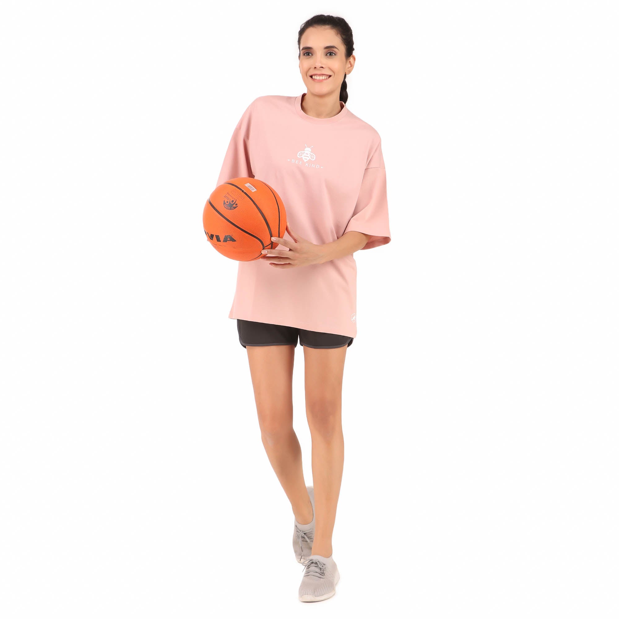 Cotton Oversize Tshirt For Women (Pink)