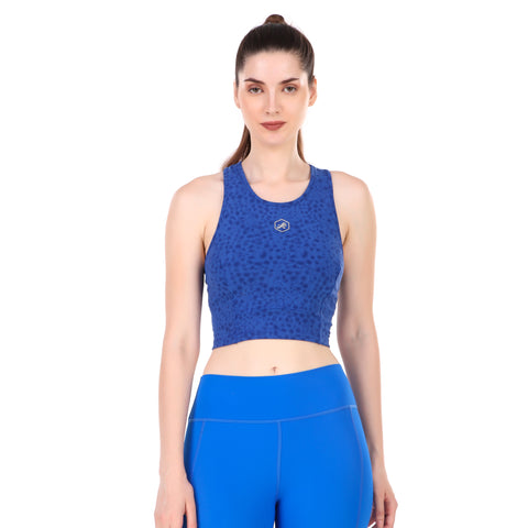 Performance Sports Bra (Blue Dots)