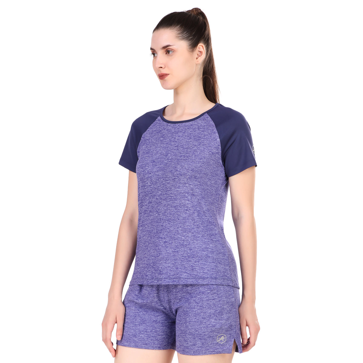 Performance Raglan Sleeves Tshirt For Women (Purple Heather)