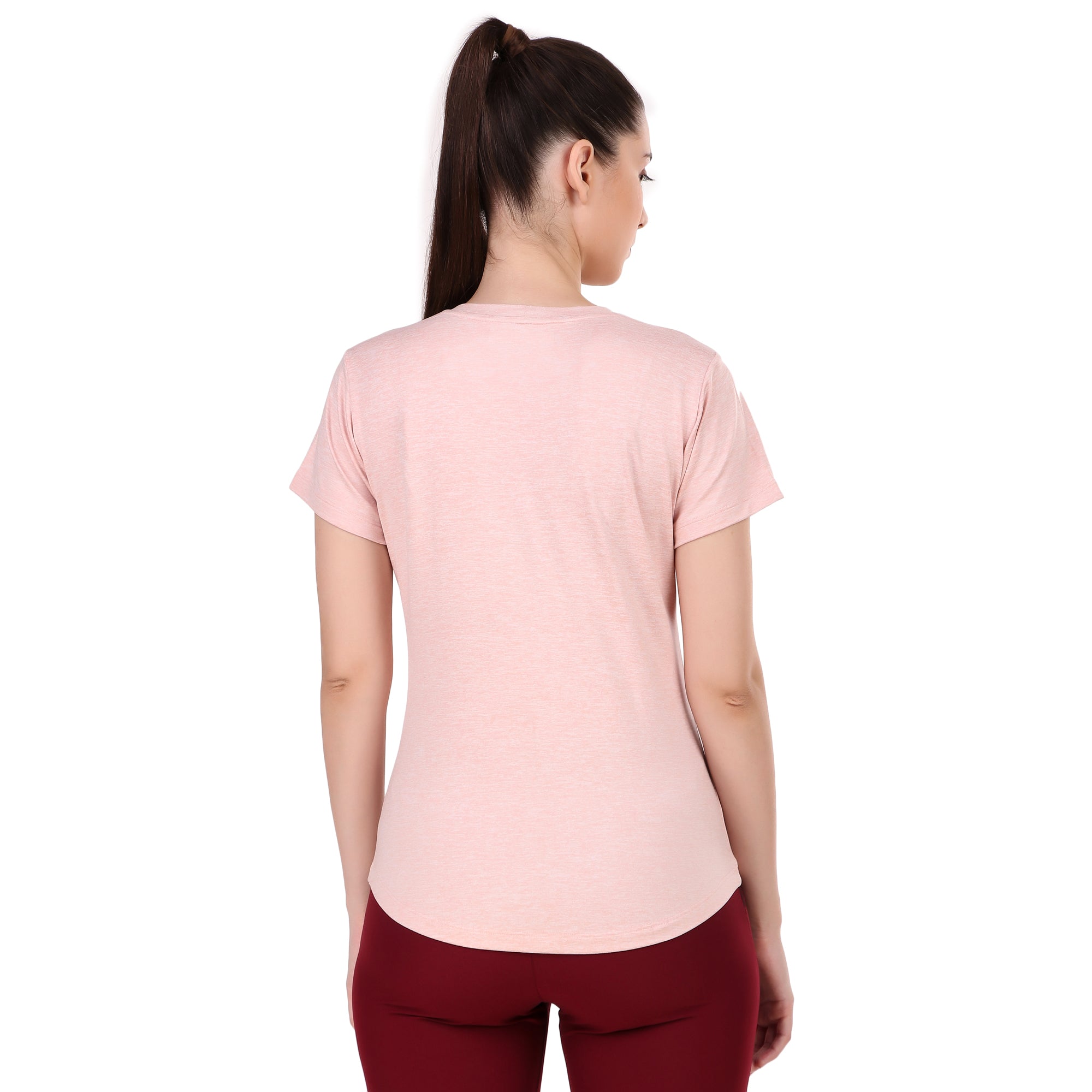 Performance Tshirt For Fearless Women (Pink Heather)