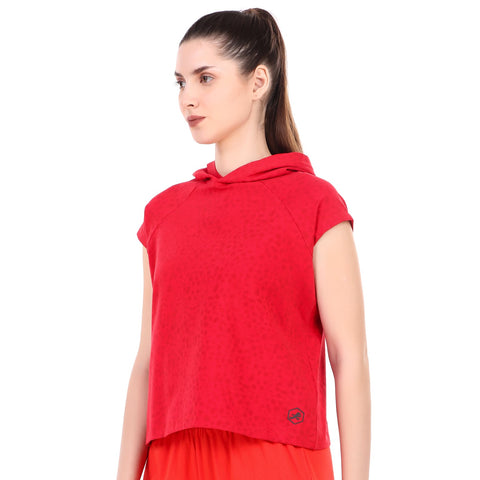 Mega Sleeve Hoodie For Women (Red dots)