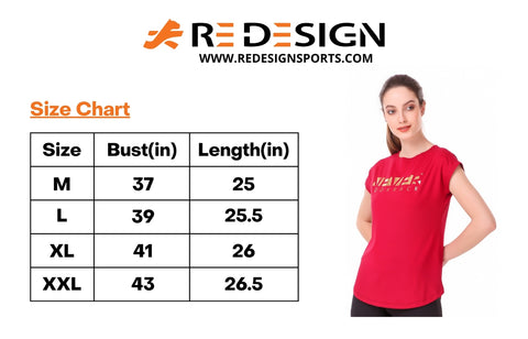 Performance Tshirt For Women (NLB Red)