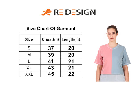Cotton Crop Top For Women (Pink/Green)