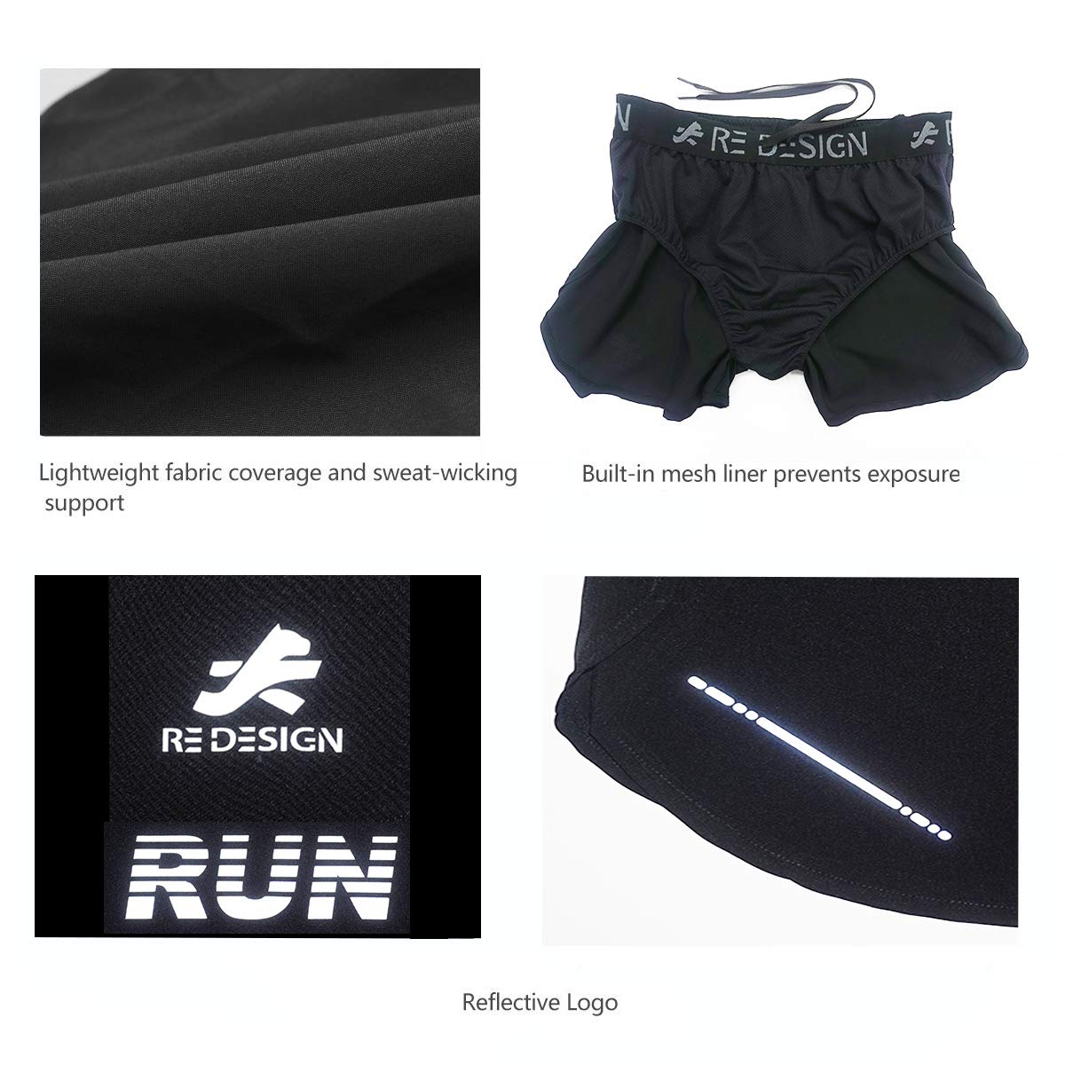 3" Ultra Running Marathon Split Shorts For Men (Navy/Royal)