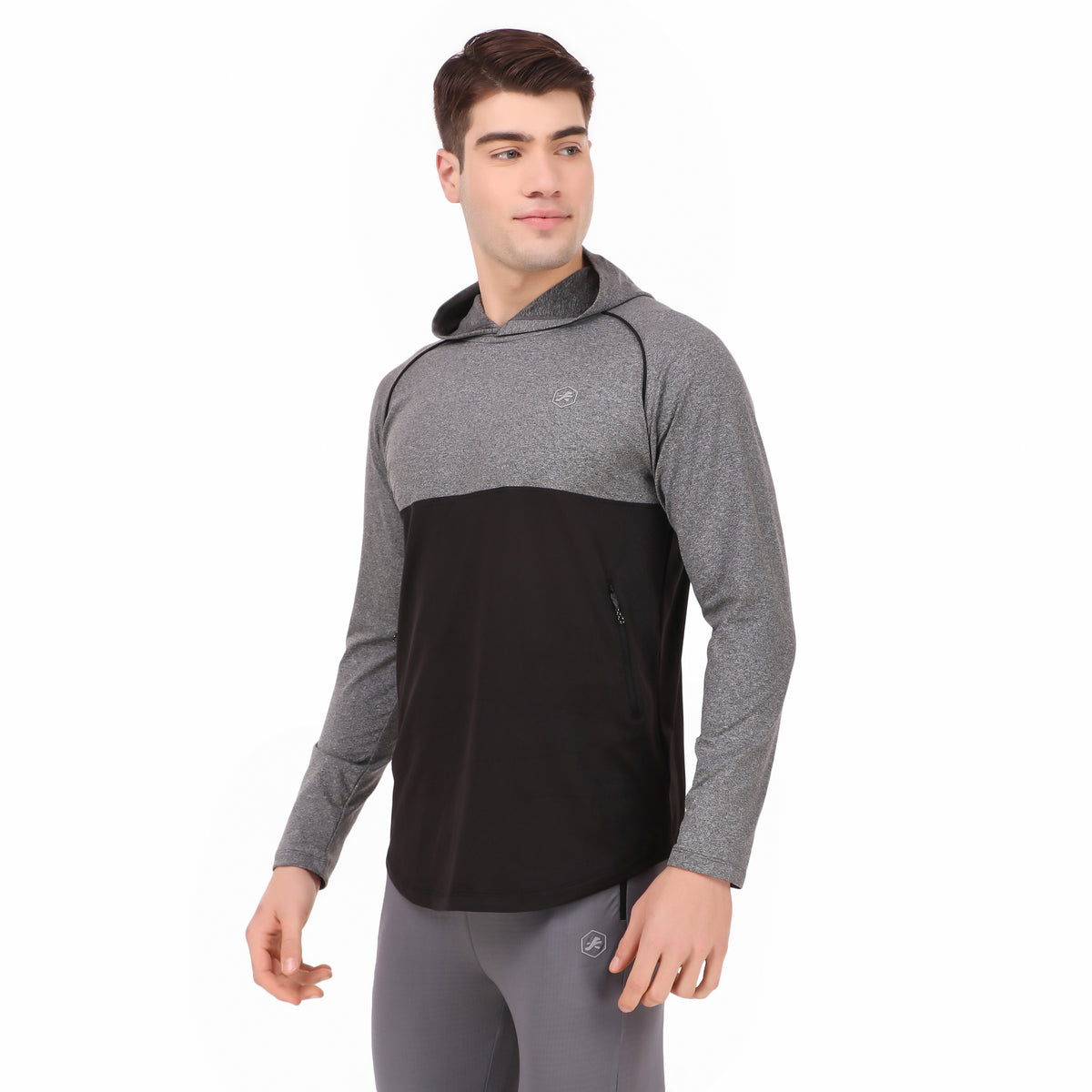 Performance Brushed Hoodie For Men (Space Dust Grey)