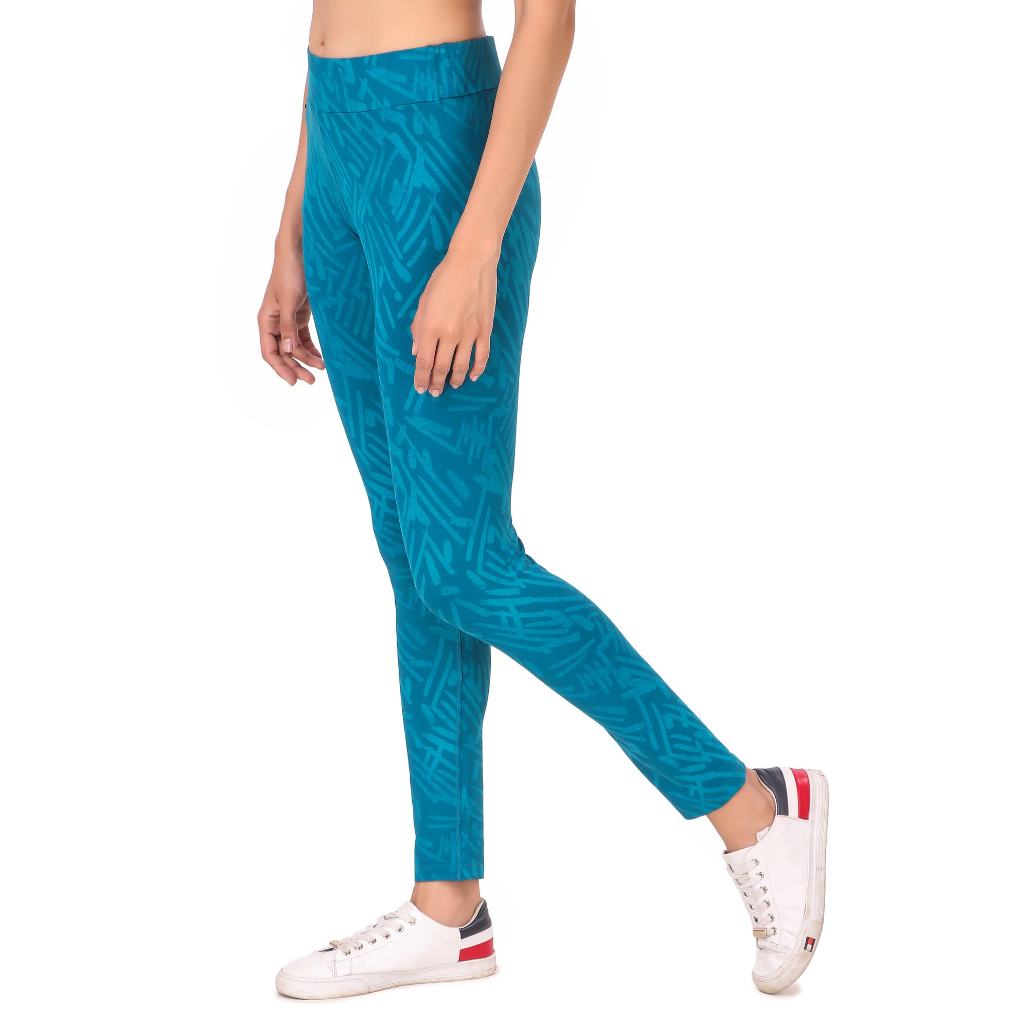 Gym Yoga Running Legging For Women Zip Pocket (Teal) – ReDesign Sports