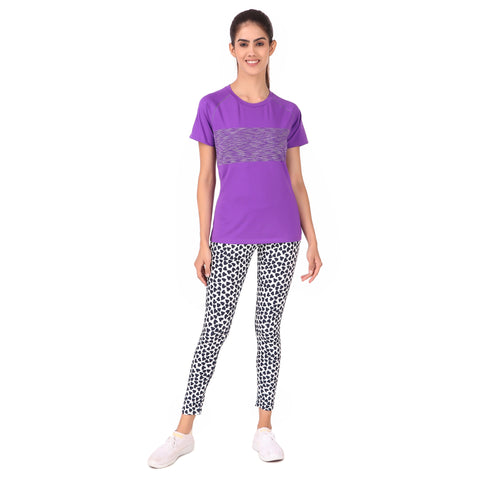 Performance Core Sports T-shirt For Women (Purple)