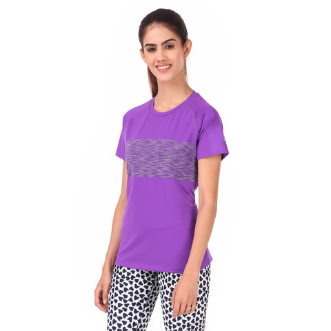 Performance Core Sports T-shirt For Women (Purple)