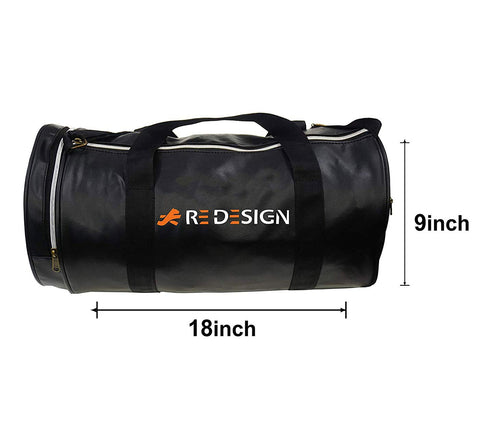 Redesign Gym Bag With Shoe Compartment (BLACK)