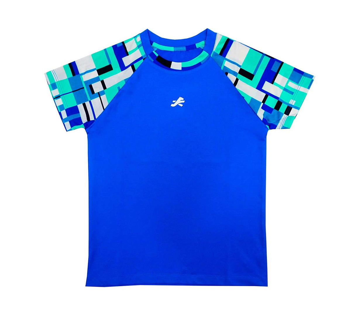 Redesign Boys Perfomance Tshirt (Geometric Blue)