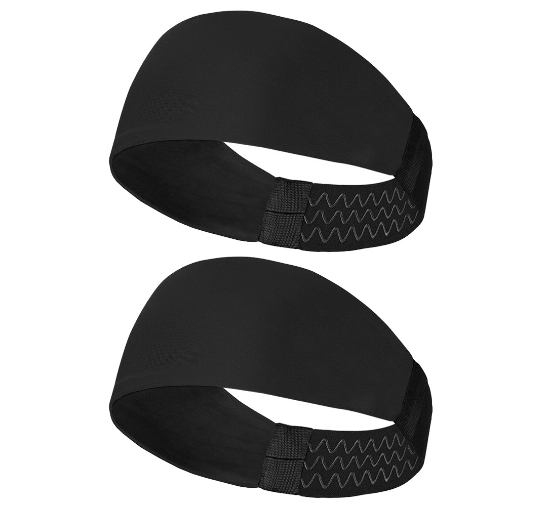 Sports Headband For Men and Women (Black Plain)