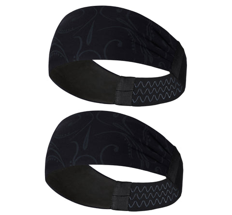 Sports Headband For Men and Women (Black Pattern)