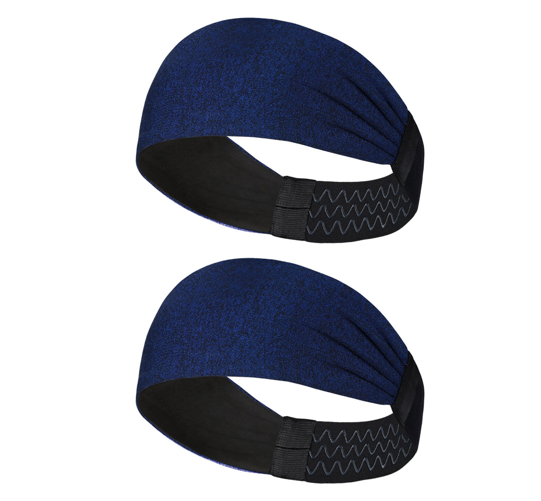 Sports Headband For Men and Women (Blue Melange)