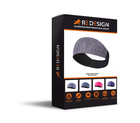 Sports Headband For Men and Women (Black Plain)